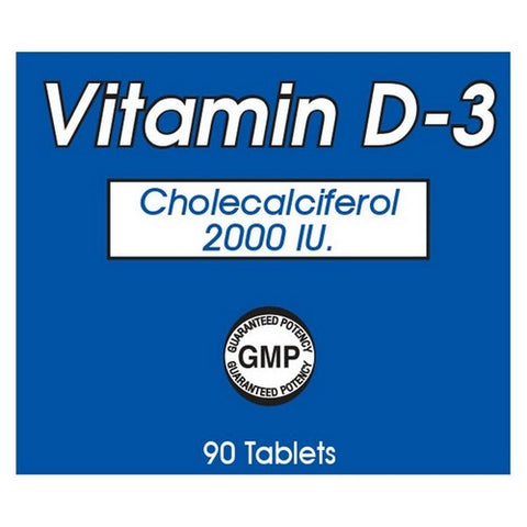 Vitamin D3 90 Tabs by Vita plus