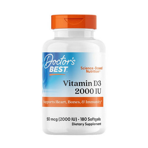 Doctors Best, Vitamin D3, 2000 IU, 180 Softgels Doctors Best