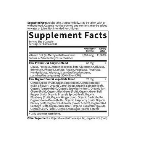 Garden of Life, Vitamin Code Raw B-12, 1000 Mcg, 30 Caps Garden of Life