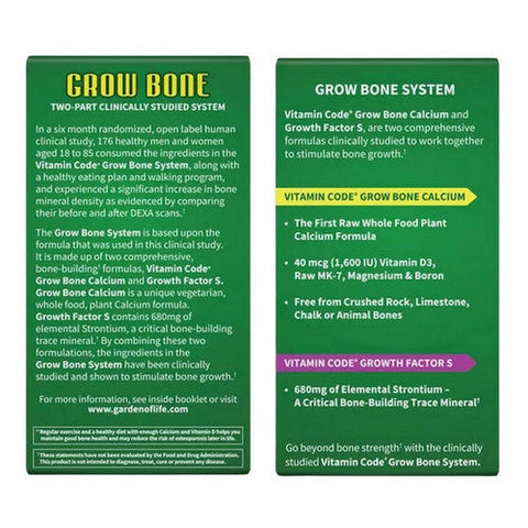Garden of Life, Vitamin Code, Grow Bone System 1 Kit Garden of Life