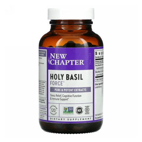 New Chapter, Holy Basil Force, 120 Veg Caps New Chapter