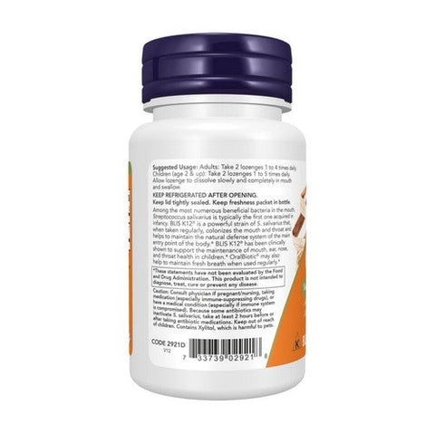 Now Foods, OralBiotic Blis K12, 60 Lozenges Now Foods