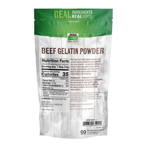 Now Foods, Beef Gelatin Powder, 1 lb Now Foods