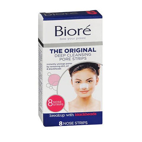Biore, Deep Cleansing Pore Strips Nose, 8 Count Biore