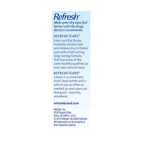 Refresh, Tears Lubricant Eye Drops, 0.5 Oz Refresh
