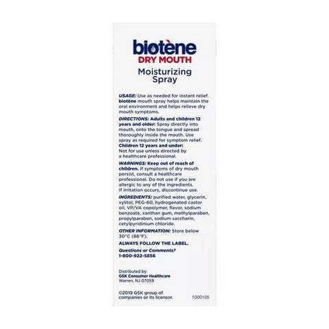 Biotene, Dry Mouth Moisturizing Spray Gentle Mint, 1.5 Oz